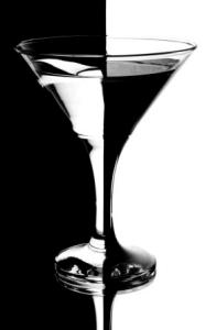 Wodka Martini tall wine glass for a martini